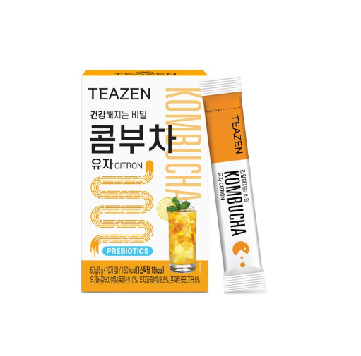 Teazen Kombucha Citron 10 Sticks Prebiotics "BTS Jung Kook Recommended it"