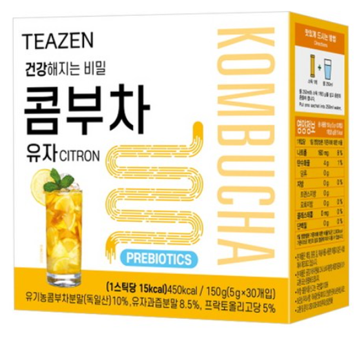 Kombucha Citron 30 Sticks Prebiotics